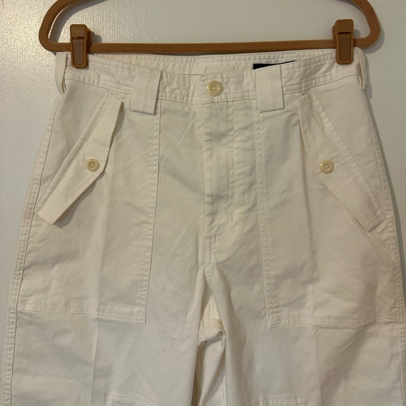 Banana Republic The Barrel Pant Utility Cream Womens 6 New - Picture 3 of 9